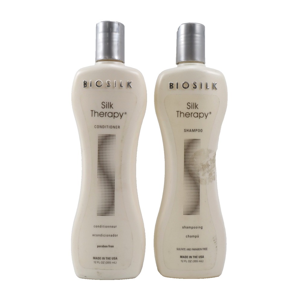BioSilk Silk Therapy Duo Set Shampoo & Conditioner, Gentle Cleansing 12 oz Each